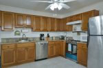 Fully equipped spacious kitchen.